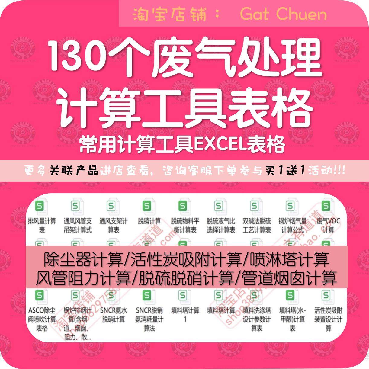 废气计算表格计算公式计算软件计算书excle