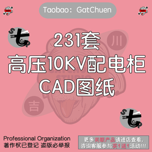 高压10KV配电柜CAD图纸变电站施工图开关站原理图接线图管配线