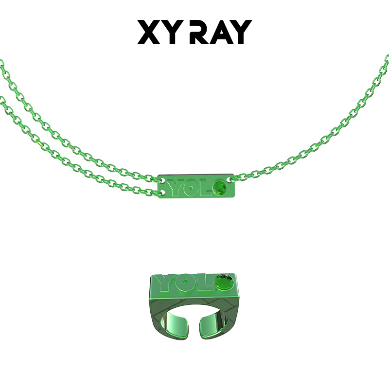 XYRAY 爱情鸟戒指女小众设计开口可调节轻奢高级感戒指2024新款