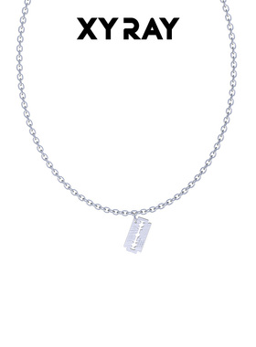 XYRAY 刀片纯银项链高级感轻奢小众简约锁骨链原创设计2025项链