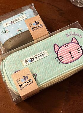 小红书同款菲比猫笔袋ins高颜值刺绣文具盒初高中学生文具收纳袋