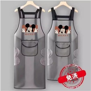 免洗围裙女家用厨房防水防油餐饮TPU围腰2025新款 正品 年轻工作服