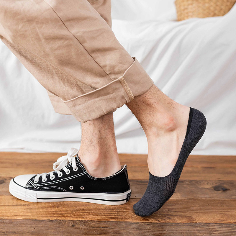 夏季浅口男士全隐形袜硅胶防滑抗菌防臭男袜黑色纯色黑色船袜,女士内衣/男士内衣/家居服,船袜,淘宝优惠券,粉丝福利购,淘宝优惠卷