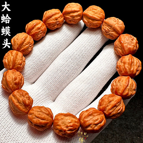 大尺寸蛤蟆头猴头核桃手串