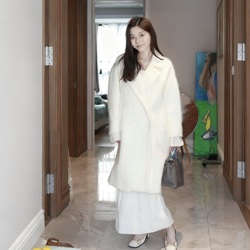 经典泰迪版型羊绒拉绒大衣885093