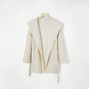 气质88117 双面羊毛大衣翻领百搭时尚 妮妮推荐