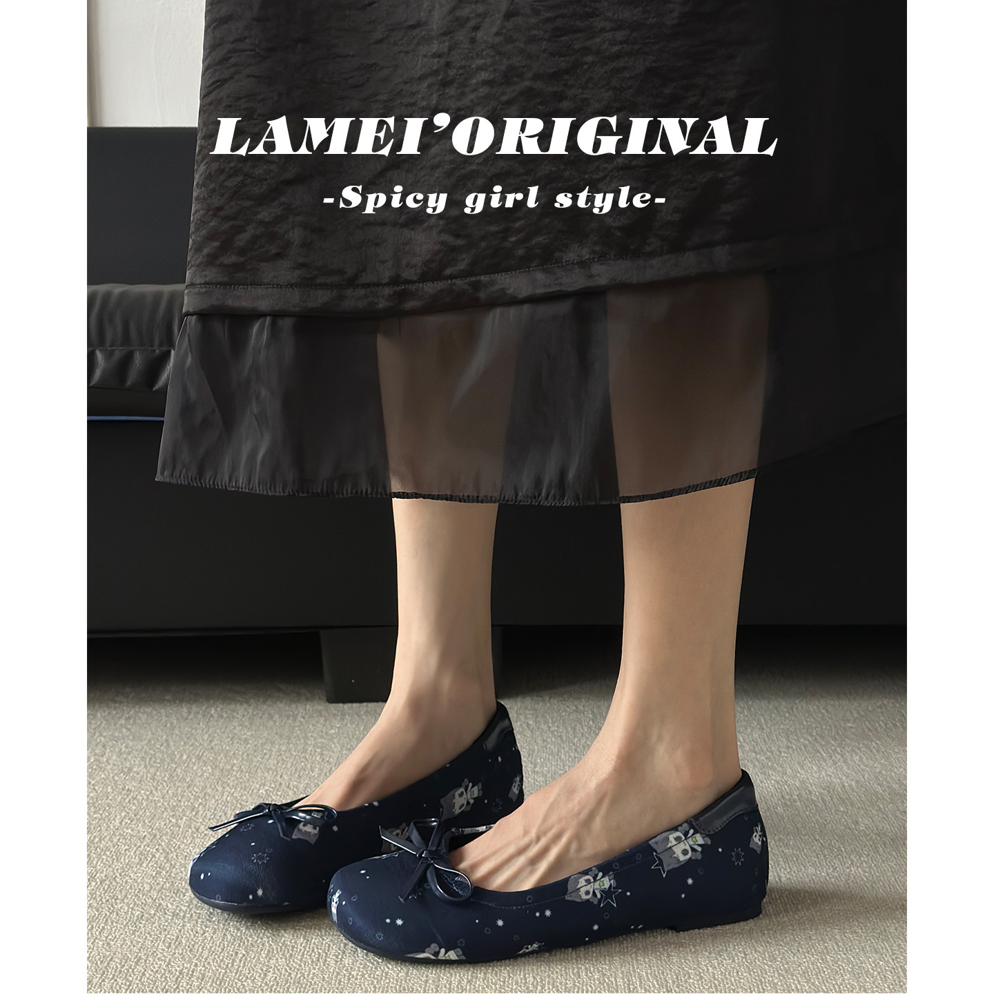 甜美卡通公仔蝴蝶结芭蕾单鞋女夏