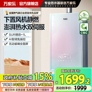 政府补贴万家乐燃气热水器RG1下置风机静音伺服恒温16L零冷水RG3