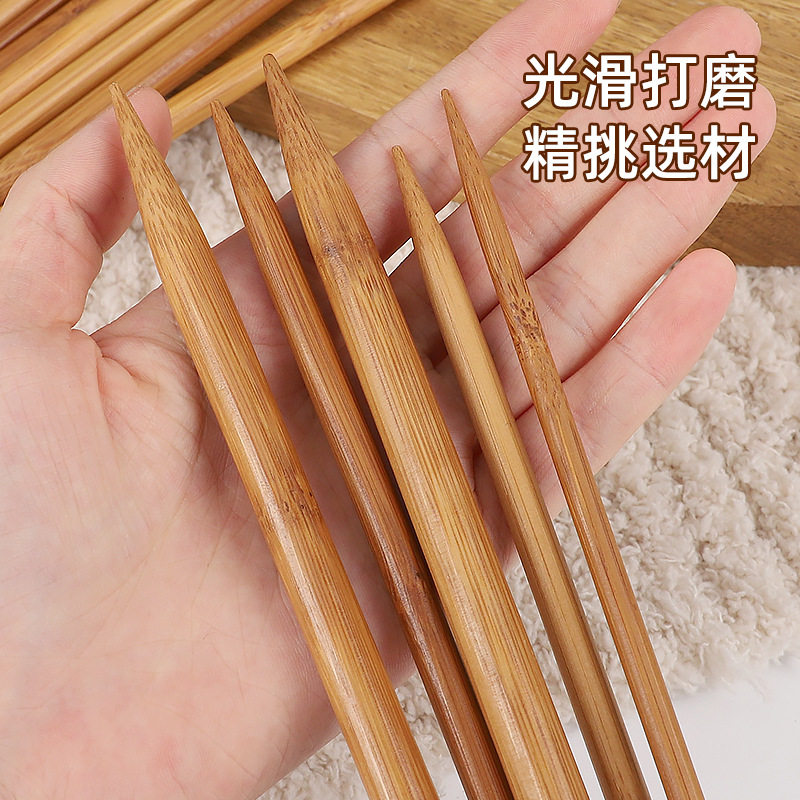 毛衣针竹制碳化竹针36cm25织帽