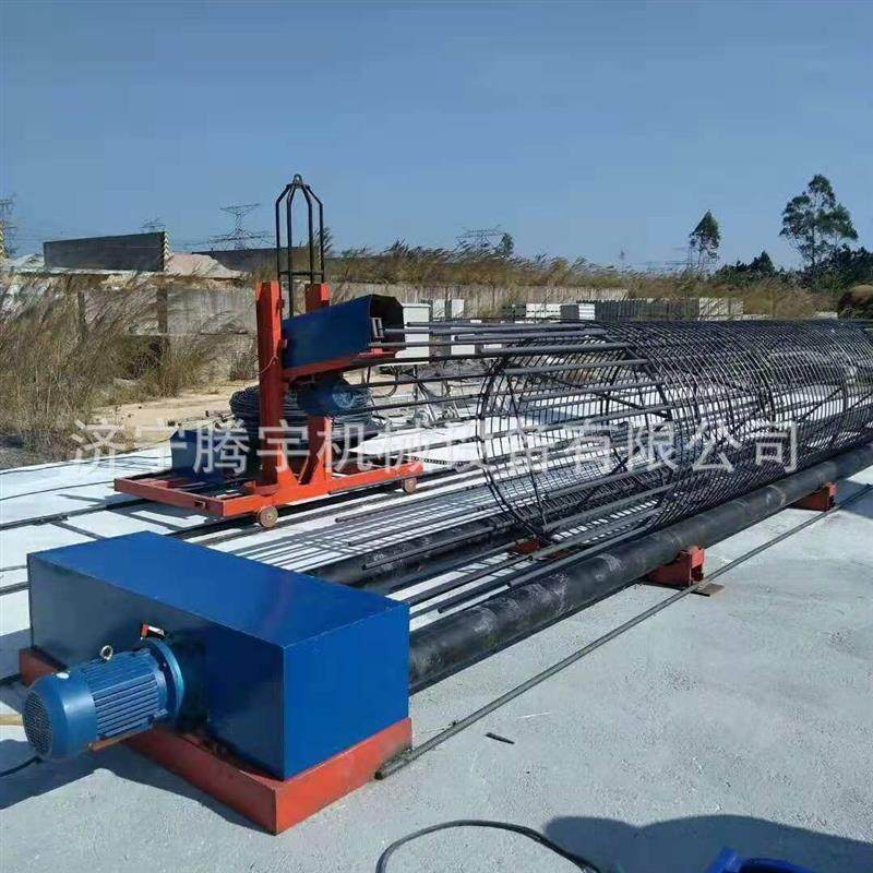 现货销售修桥用钢筋滚笼成型机 钢筋笼绕筋成型机