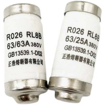 正浩R026 RO26 RL98H-63 RL8B-63 D02螺旋式熔芯熔断器陶瓷保险丝