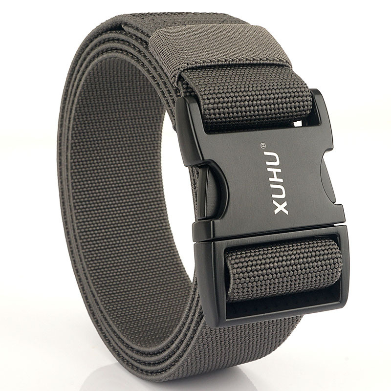 铝合金插扣弹力腰带男士休闲尼龙裤带快拆头轻便工装户外帆布皮带