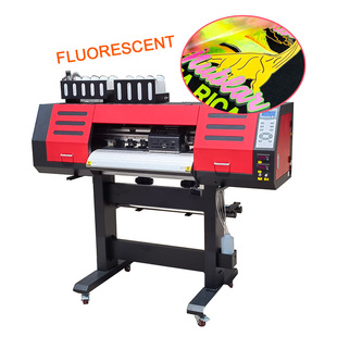 3/4头荧光色白墨抖粉PET烫画膜打印机T恤卫衣夜光服装印刷设备