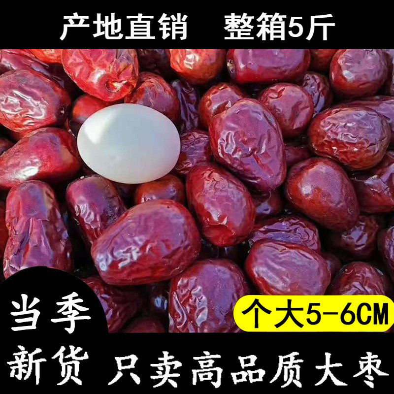 新疆红枣和田大枣骏枣5斤一级枣子整箱礼品盒正宗特产官方旗舰店