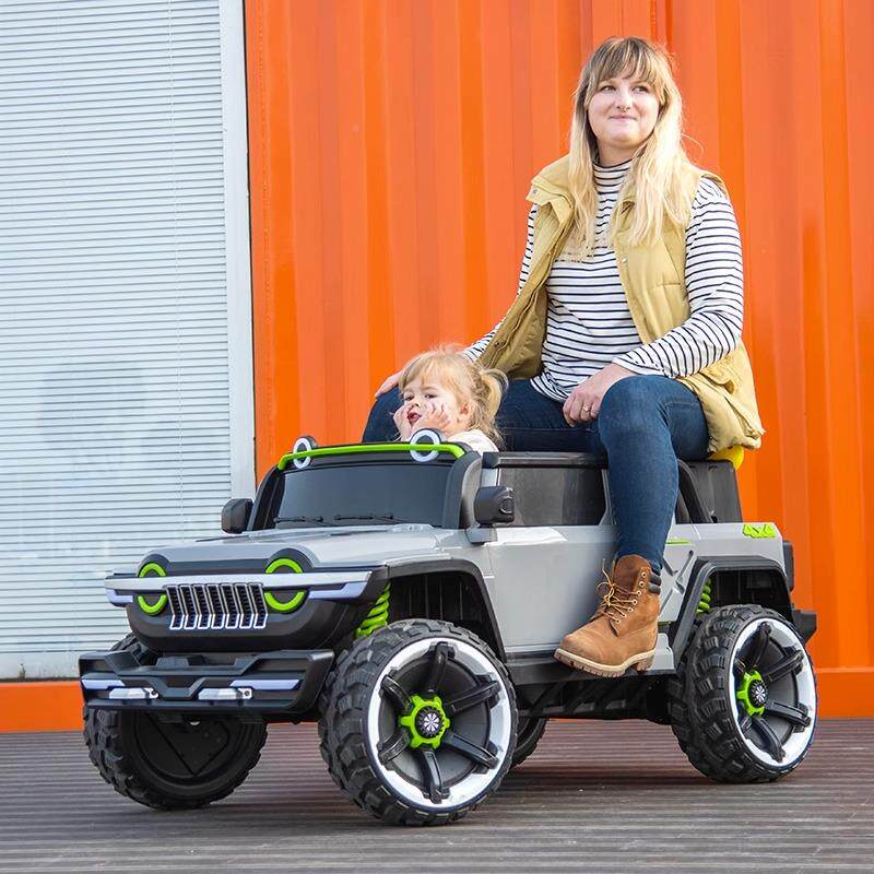 皮0卡克30儿玩童电动车四轮汽车越野116车宝宝坦遥控具可坐大人童