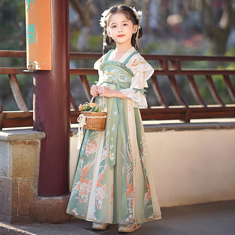 女童汉服古装超仙夏装薄款高端古风儿童连衣裙小女孩襦裙中国风夏