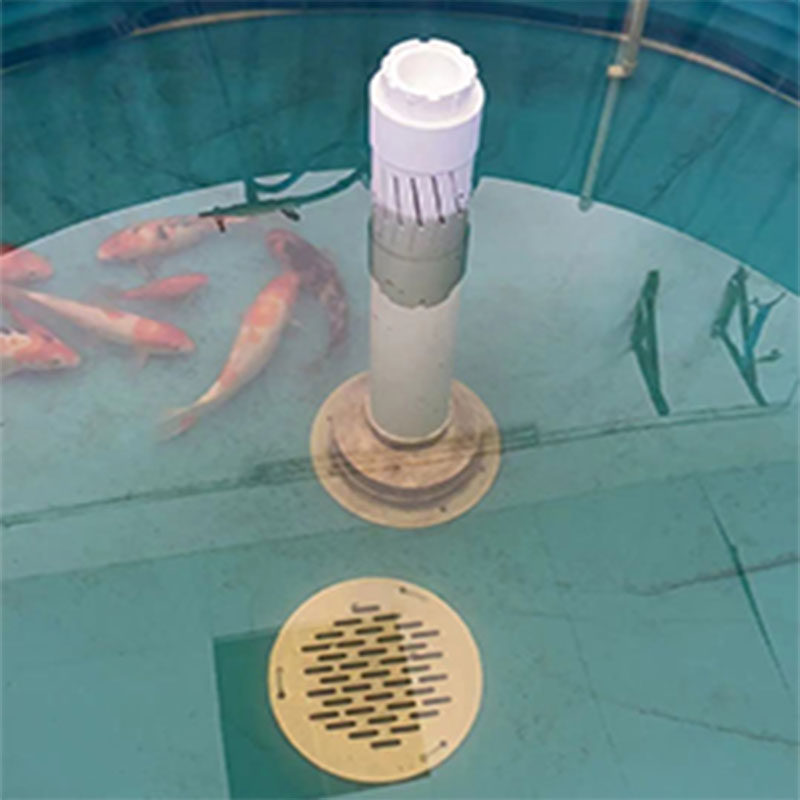 双排鱼马桶排污口高密度帆布养殖池土工膜鱼塘防堵塞过滤池出水口
