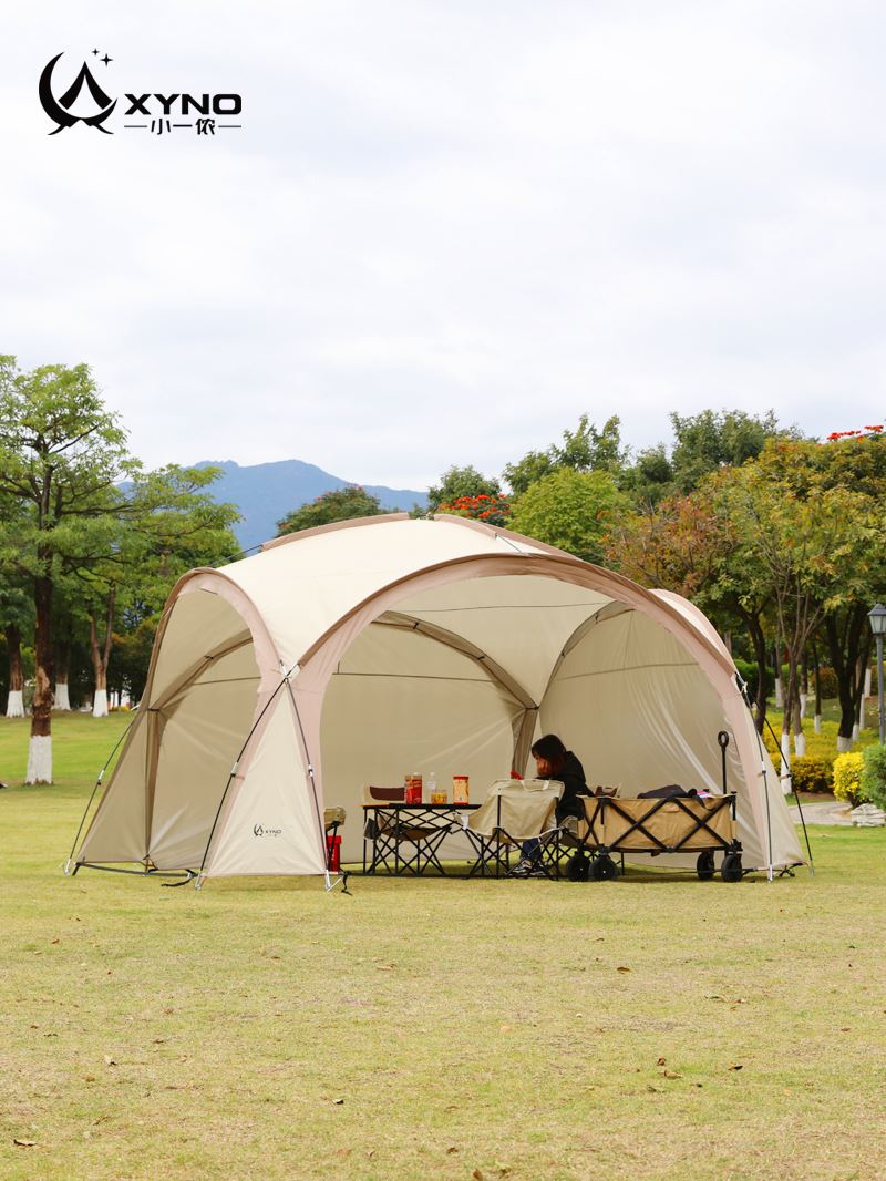 穹顶天幕户外超大帐篷遮阳棚便携式折叠野餐露营防晒防雨凉棚天幕