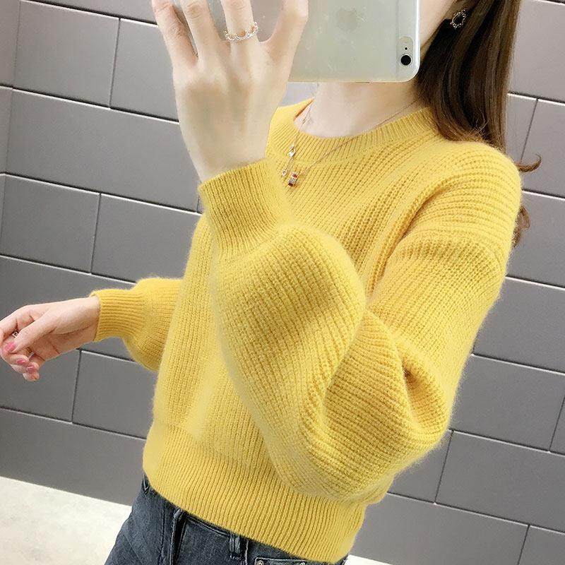 毛衣女春秋2025新款宽松显瘦外穿慵懒风短款薄款针织打底衫上衣女