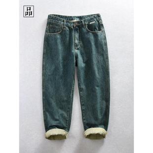 覆古服水洗宽松直筒牛仔裤 爱上牛仔裤 美式 秋季 男潮 穿瞭不想脱