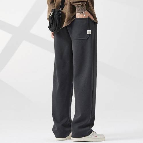 ECTOR HARDEN新款休闲裤男阔腿直筒宽松垂感重磅运动卫裤直筒裤潮