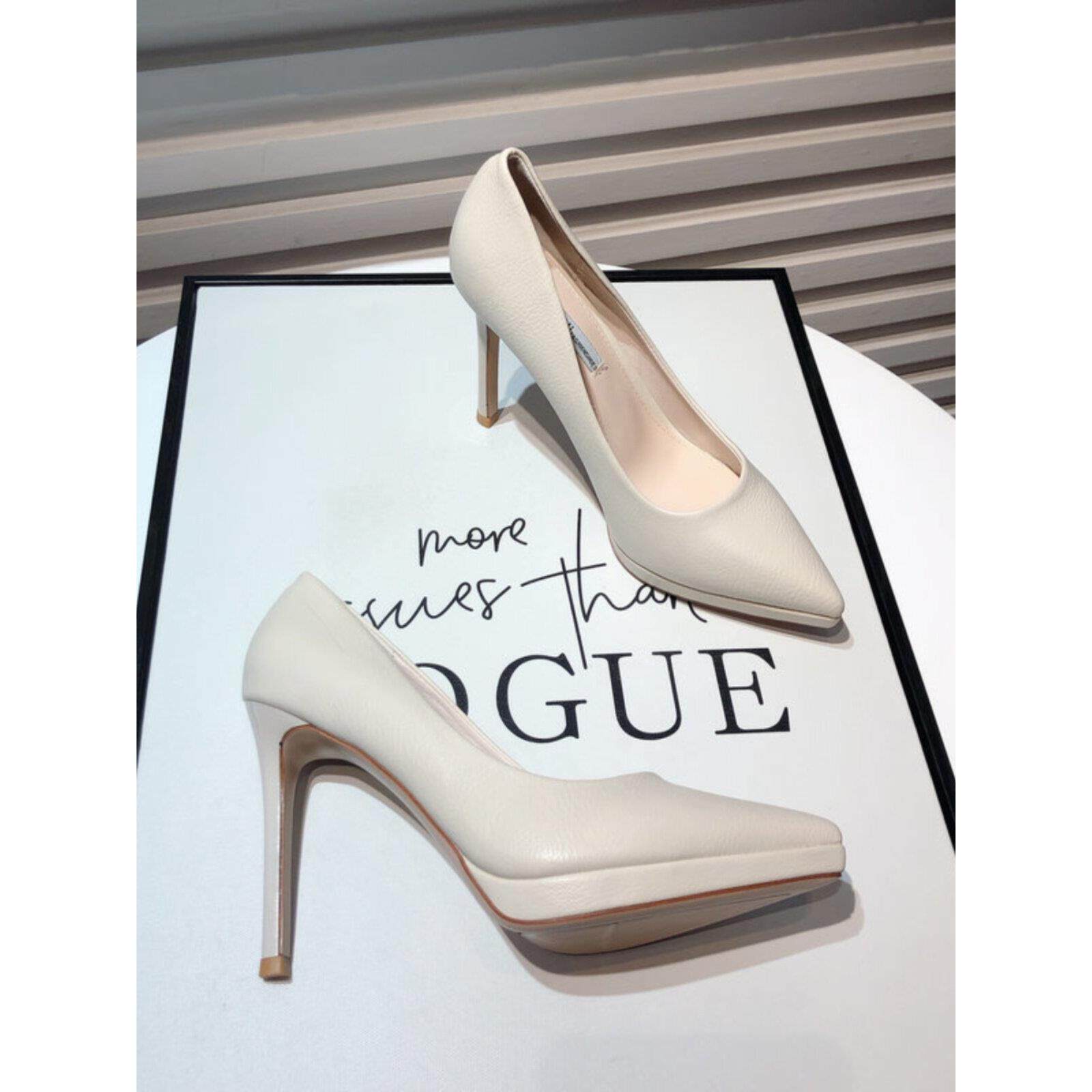 新型号强烈推荐~法国性感尖头防水平台细高跟鞋时尚平底鞋黑色工