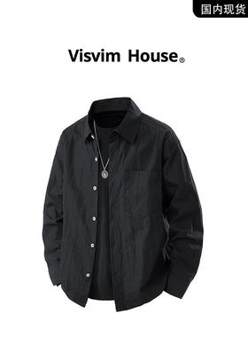 【品牌现货退出】Visvim Wings春秋新款日式百搭长袖衬衫男士夹克