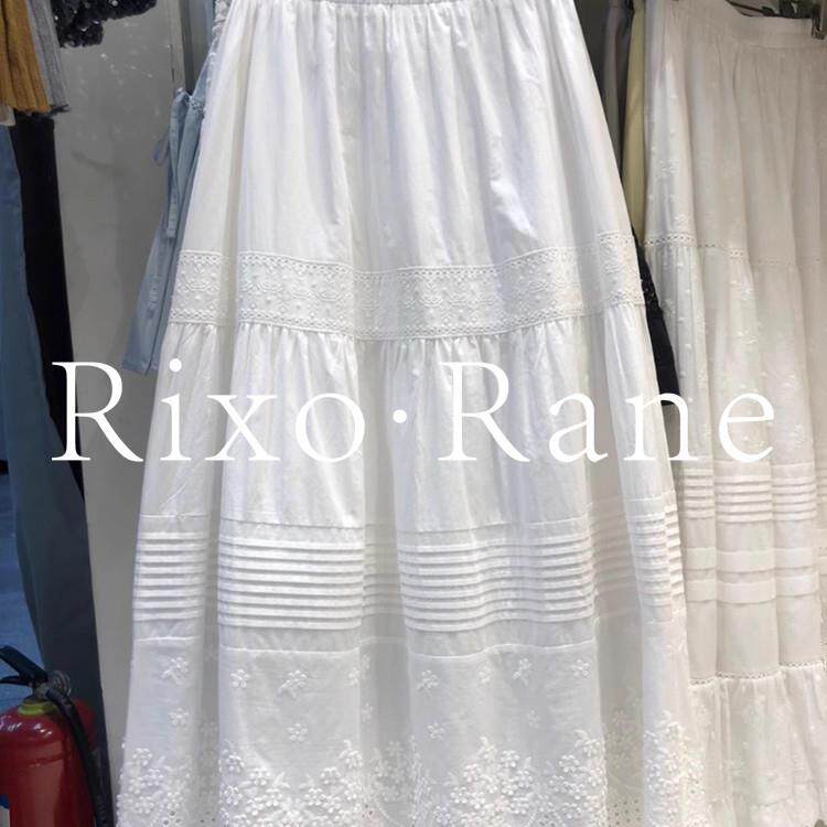法国Rixo Rane ?法式白色半身裙女甜美镂空刺绣花边蛋糕裙伞裙子