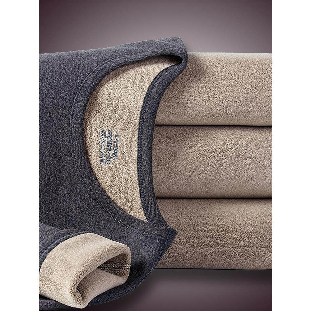 高档保暖内衣男款秋冬季德绒加绒加厚打底衫秋衣秋裤套装男士冬天