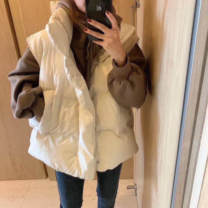 欧洲站白色羽绒棉马甲女士秋冬季2025年新款韩国东大门背心外穿潮