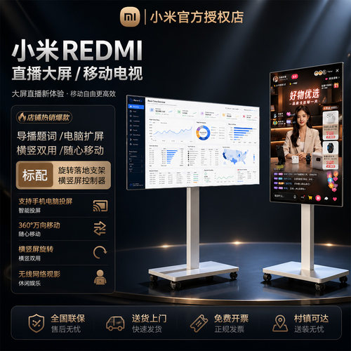 直播大屏手机投屏显示器可移动