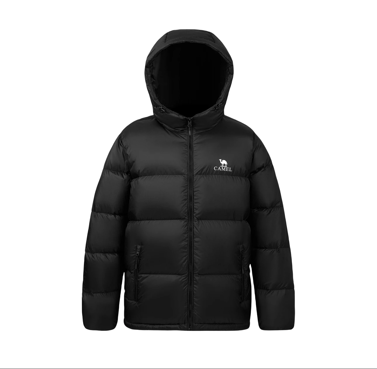 Camel/骆驼绒连帽长袖白鸭绒羽绒服 M13CR07089 佛山