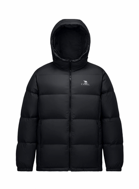 Camel/骆驼 防风拒水连帽加厚蓄热情侣白鸭绒M33CR07131 广东qw仓