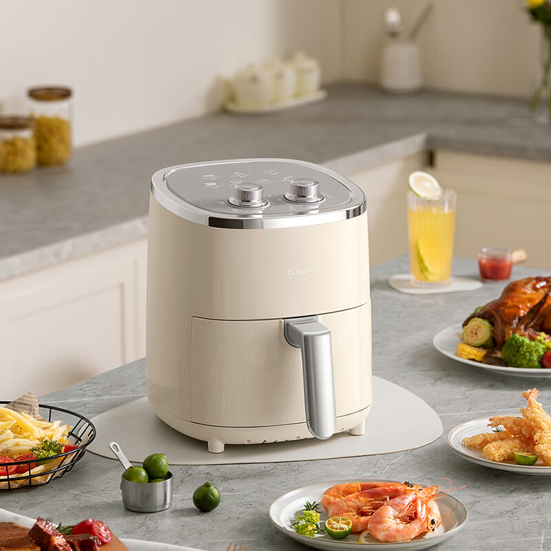 德世朗空气炸锅双旋钮控温控时