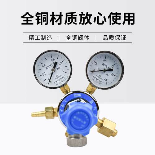 单级气式氩减压器 上海YAr-YQAr-77 1*减25MQPa 氩气压器 减压阀