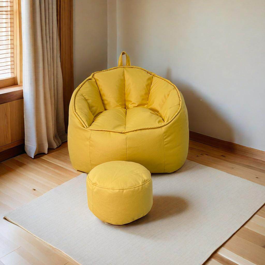 厅子贝壳布艺懒人沙发小户型宿舍客窗卧室榻贝壳榻米休闲椅懒飘人