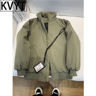 高级感短款羽绒棉服男士2026新款冬季三防夹棉加厚保暖立领夹克男