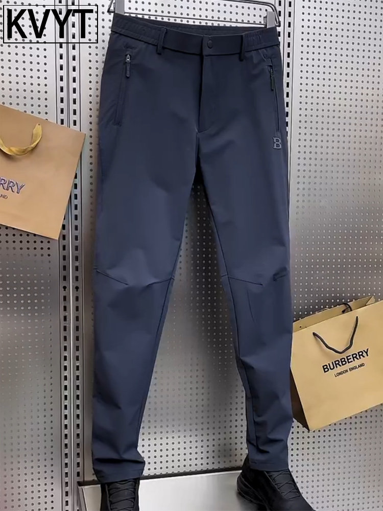 高端男士软壳冲锋裤2025年秋季新款户外运动休闲裤男款弹力速干裤
