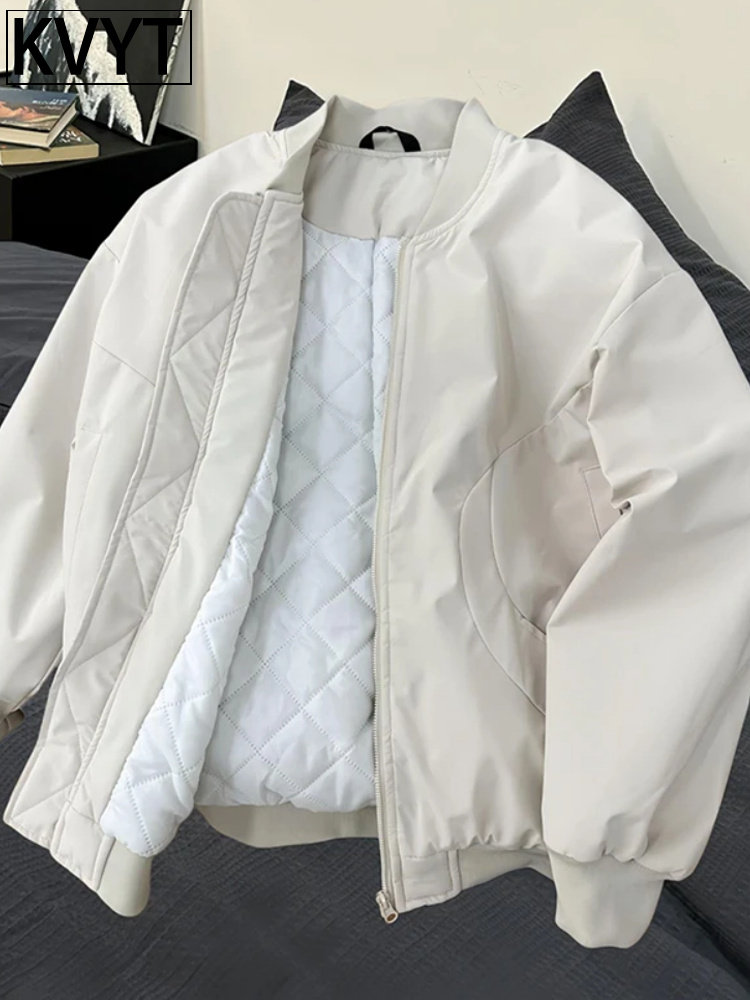 潮牌美式飞行员夹克男士2025年秋冬季新款加厚夹棉保暖棒球服男款