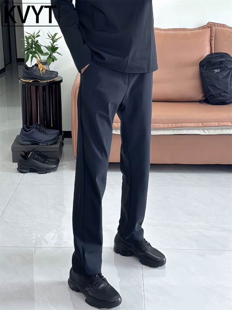 高端男士软壳冲锋裤2025年秋冬季新款加绒裤子男款美式户外登山裤