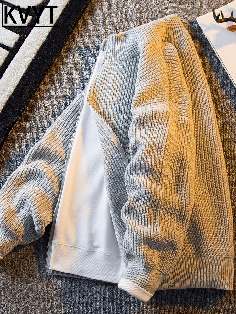 重磅针织衫外套男2025新款爆款高级感开衫毛衣男款秋冬新款上衣服