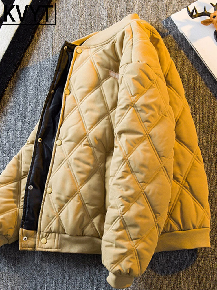 高品质菱格棉服男款冬季2025新款潮牌覆古棒球服男装保暖棉衣外套
