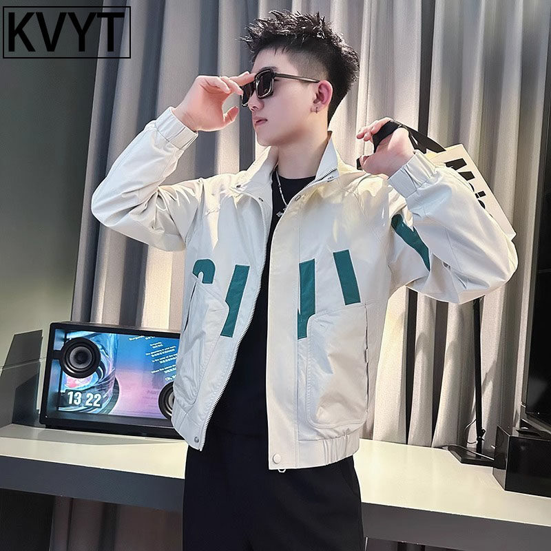 潮牌男士外套春季2025新款高级感时尚休闲夹克衫男款痞帅百搭上衣