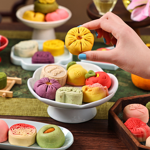 江南特产中式糕点甜品喜事桃花酥订婚结婚摆盘礼品下午茶点心礼盒