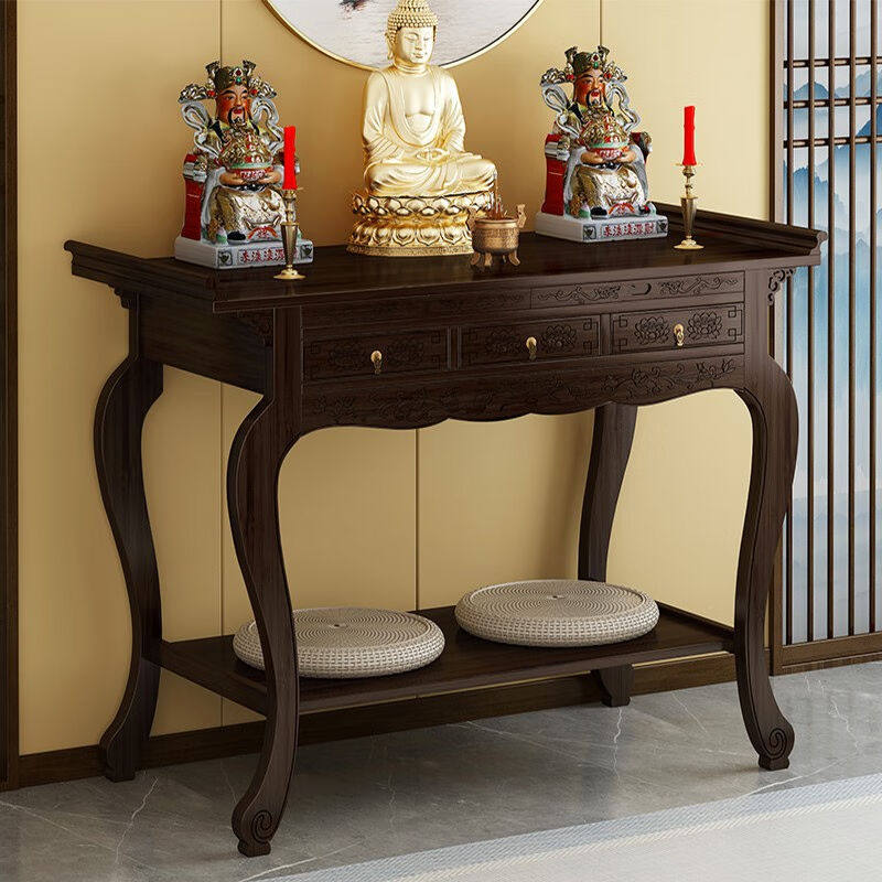 岛尚船说供桌新中式实木玄关柜子佛龛香案经济家用现代供奉柜财神