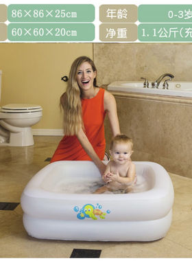 宠翰Bes1tway充气海洋球池婴儿戏水池儿童游泳池加厚钓鱼沙池乳白