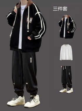 品牌专柜美式棒球服外套卫衣套装