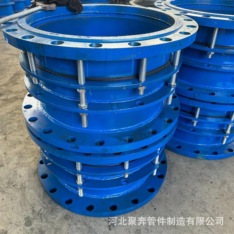 GJ可拆钢制碳钢衬胶穿丝双法兰传力接头球墨铸铁伸缩器限位伸缩接