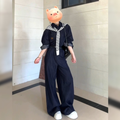 秋装搭配一整套早秋女装牛仔套装