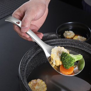 304不锈钢饭勺家用加厚盛饭勺食堂打饭勺大号汤勺厨具批发